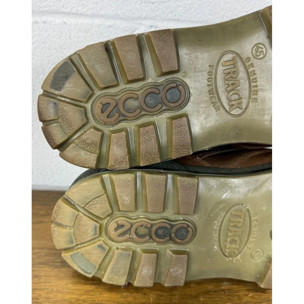 Ecco Track 25 Low Goretex GTX Brown Leather Hiking Shoes Mens‎ Size US 11